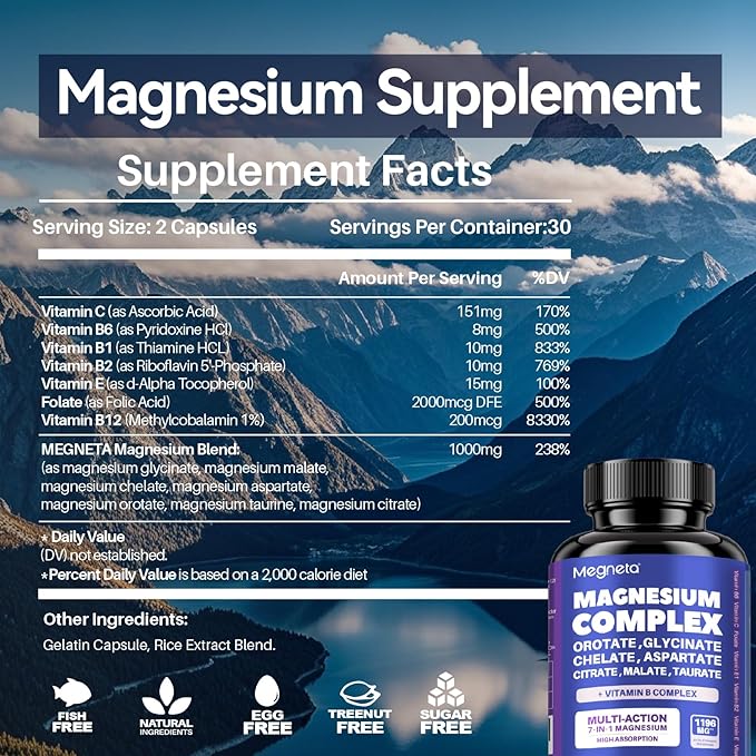 MEGNETA® Magnesio Complex 60 Cápsulas