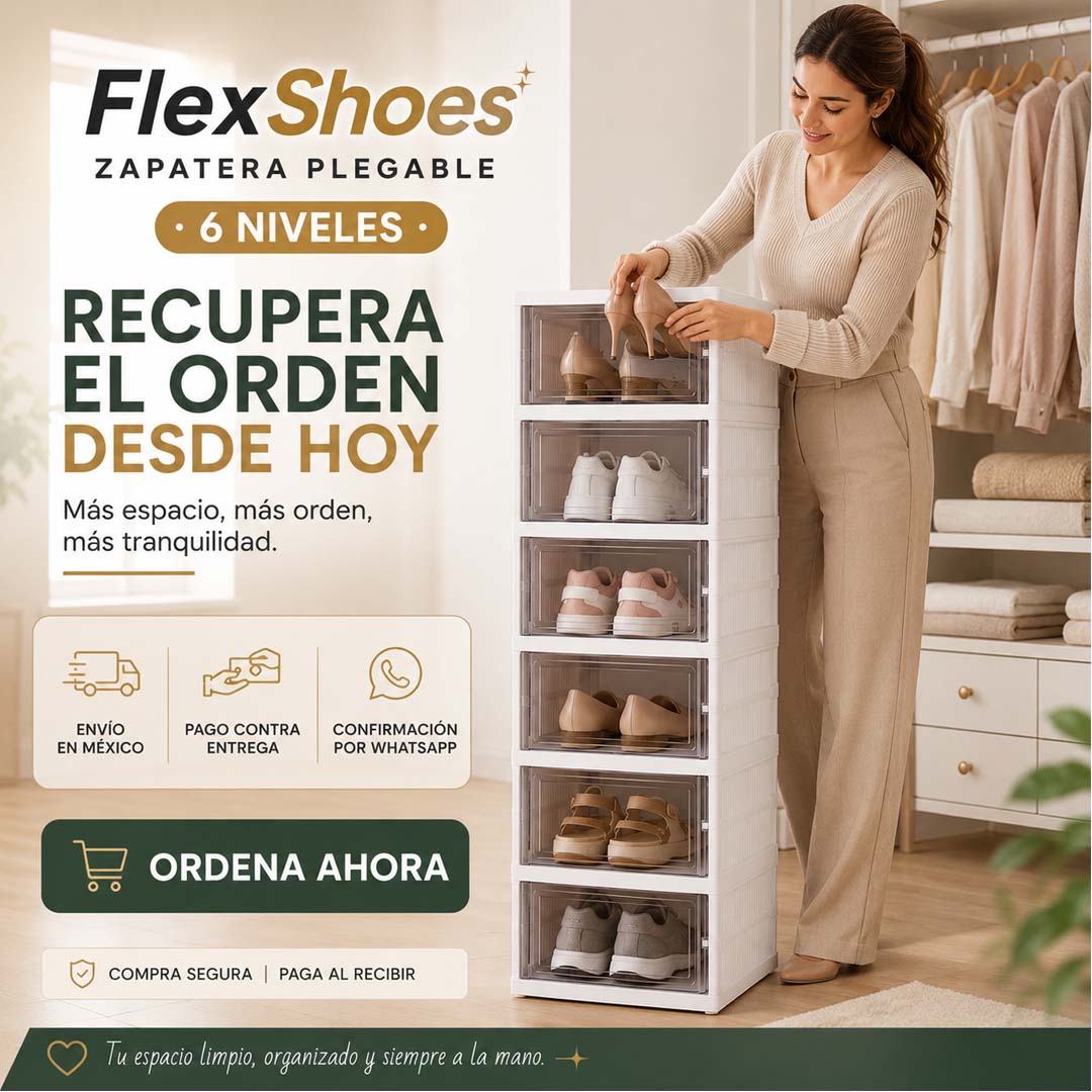 FlexShoes - Zapatera Plegable 6 Niveles