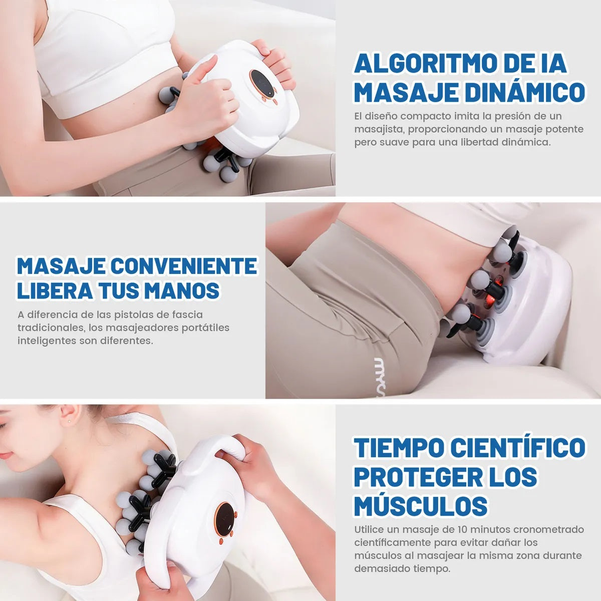 Masajeador Muscular con Terapia de Luz Roja LED