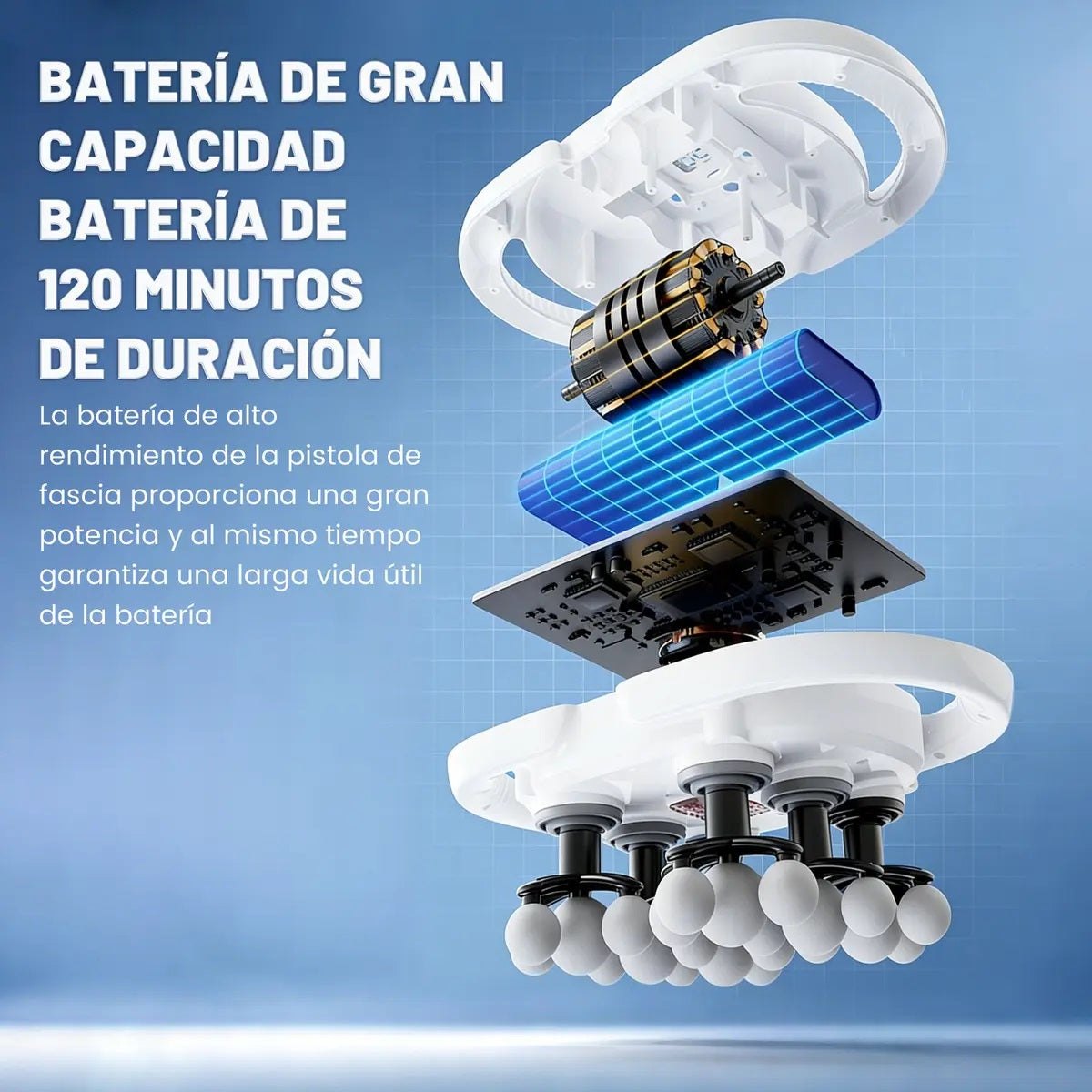 Masajeador Muscular con Terapia de Luz Roja LED