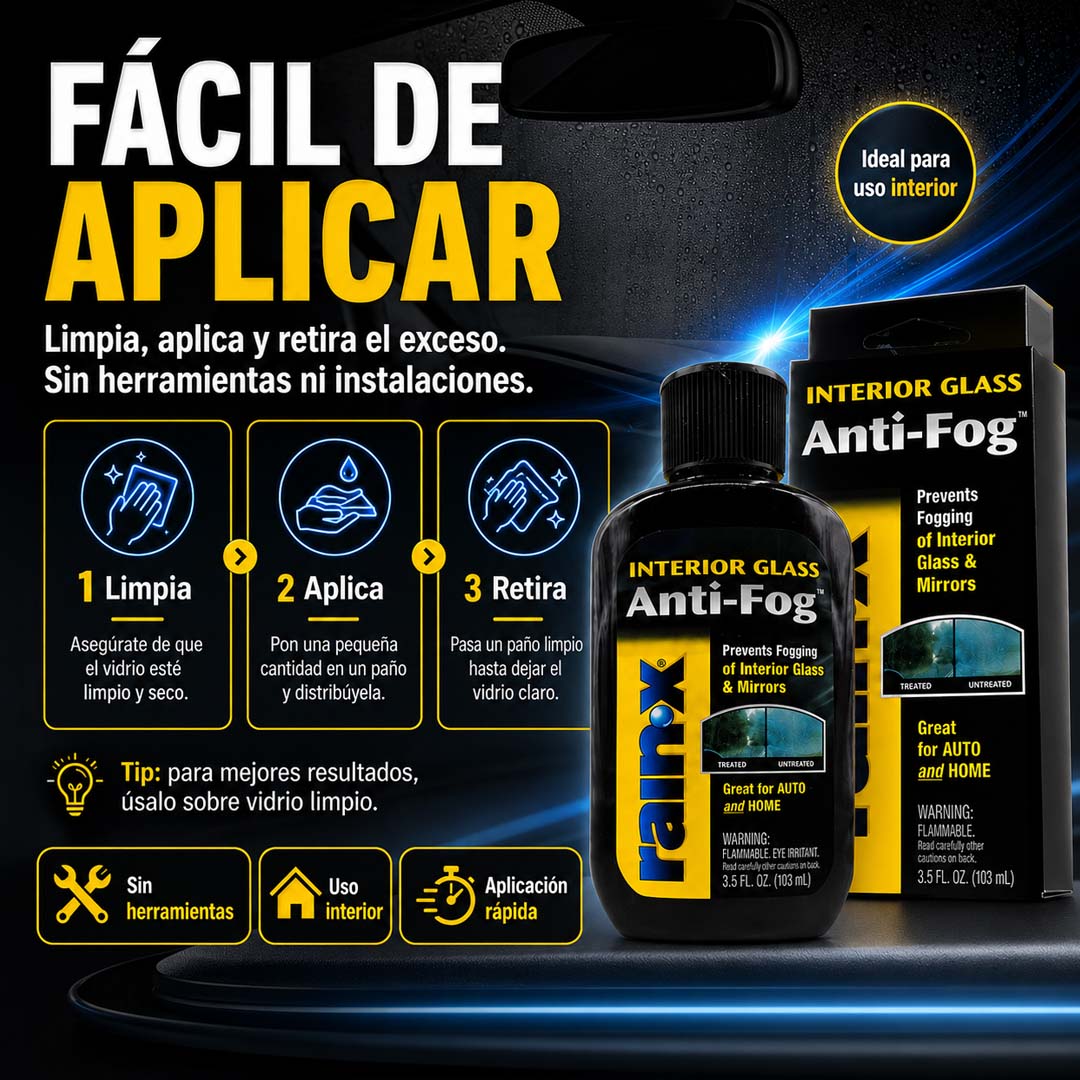 RainX Anti-Fog - Tratamiento Antiempañante
