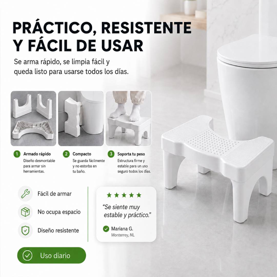 EasyPosture - Banquito ergonómico para inodoro