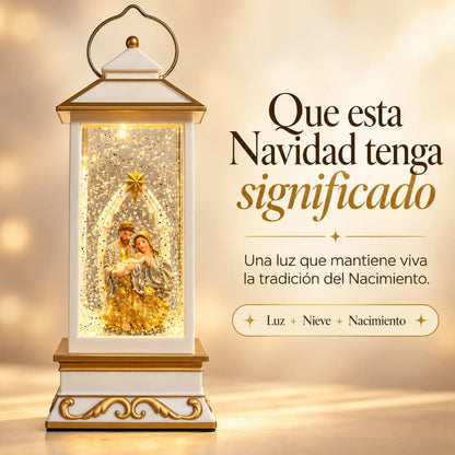 Luz de Belén - Lámpara Nacimiento con Luz y Nieve