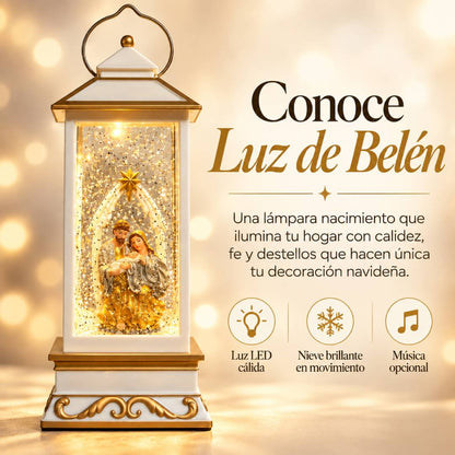 Luz de Belén - Lámpara Nacimiento con Luz y Nieve