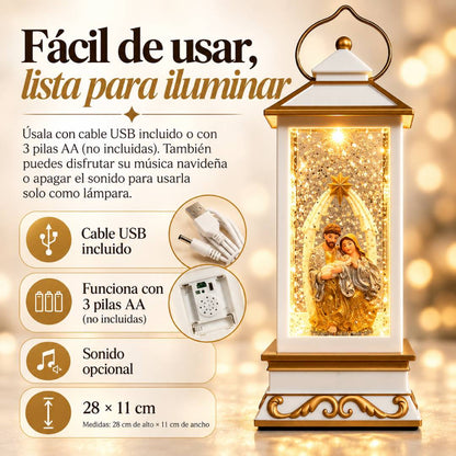 Luz de Belén - Lámpara Nacimiento con Luz y Nieve