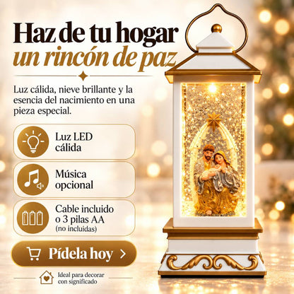 Luz de Belén - Lámpara Nacimiento con Luz y Nieve