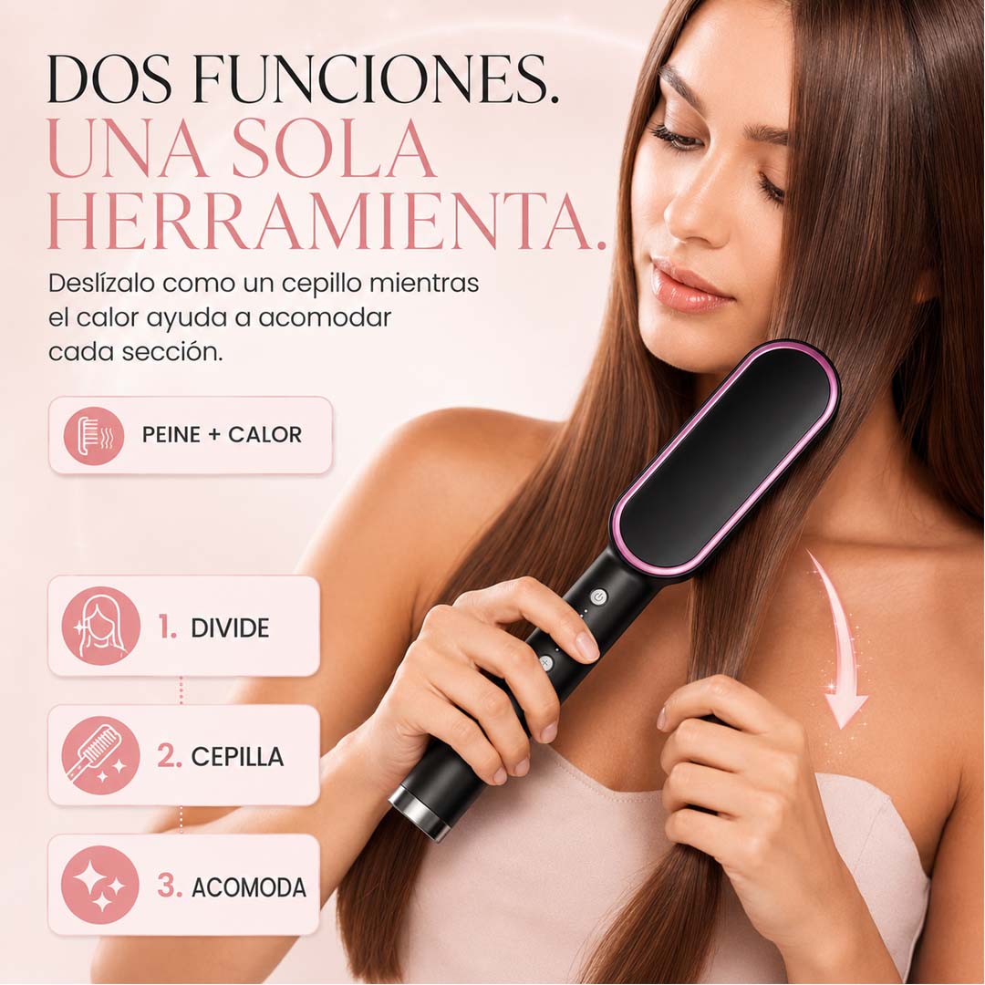 SilkBrush Pro - Cepillo alaciador 2 en 1