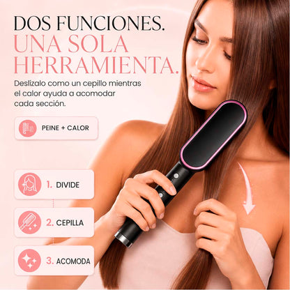 SilkBrush Pro - Cepillo alaciador 2 en 1
