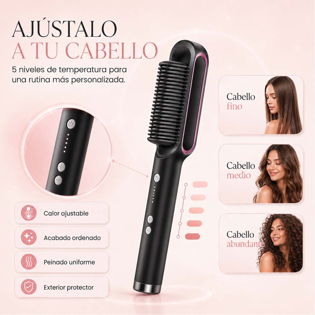 SilkBrush Pro - Cepillo alaciador 2 en 1