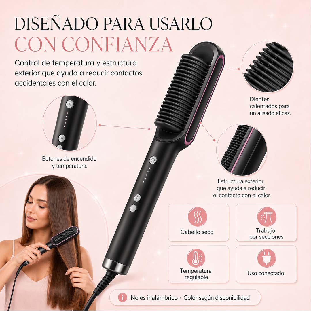 SilkBrush Pro - Cepillo alaciador 2 en 1