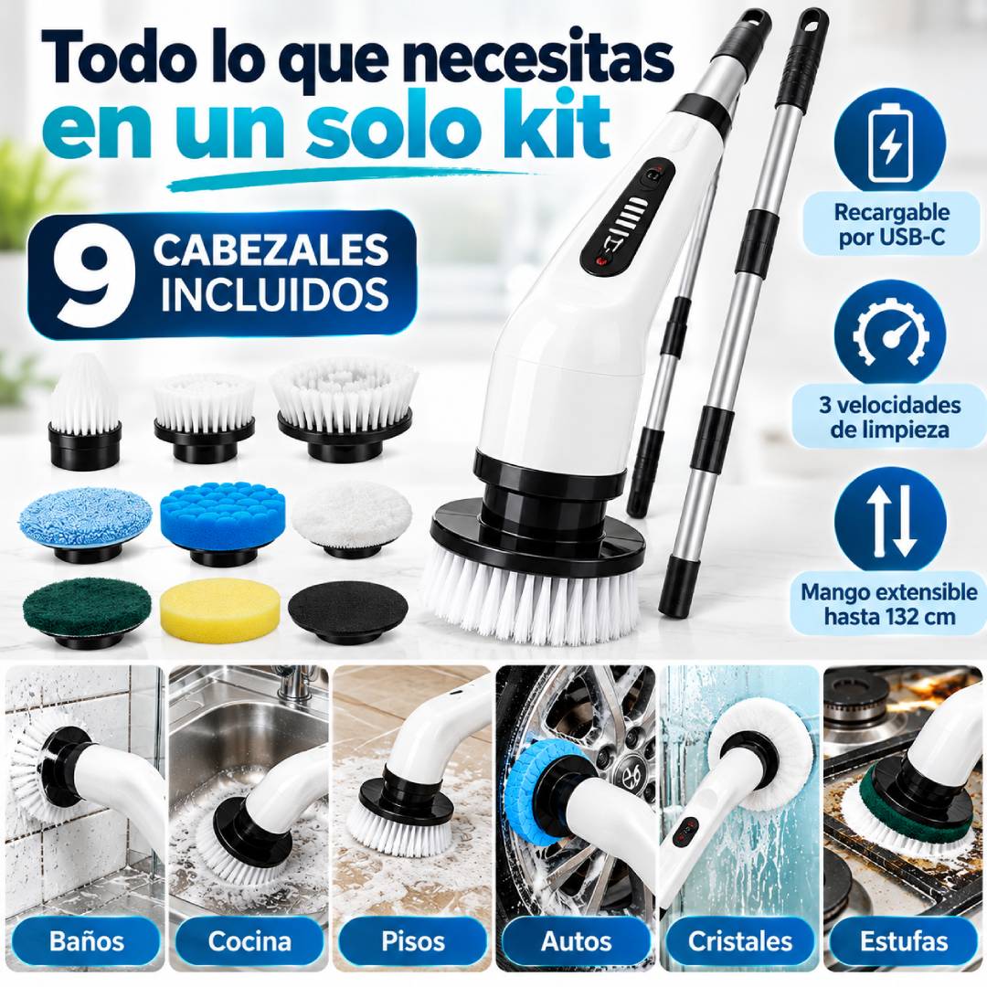 EasyCLEAN PRO - Cepillo Eléctrico 9 en 1