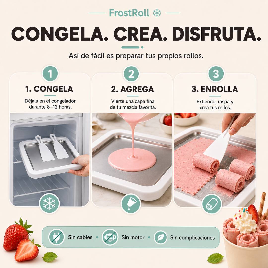 FrostRoll - Plancha para Rollos de Helado