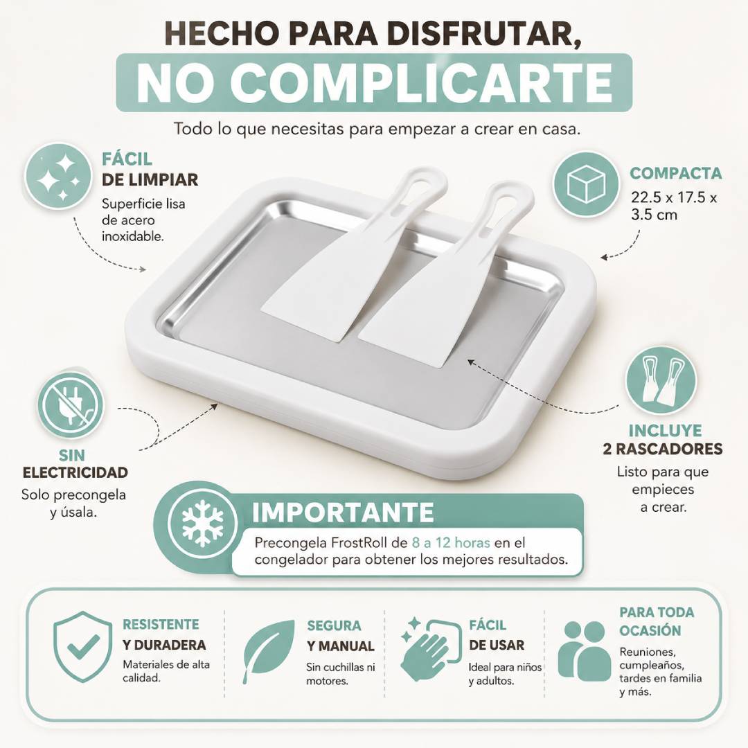FrostRoll - Plancha para Rollos de Helado