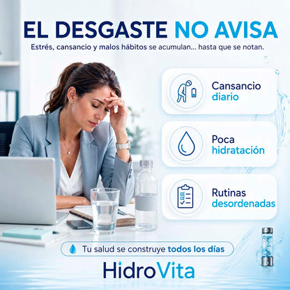 HidroVita - Botella Generadora de Agua Hidrogenada 420 ml