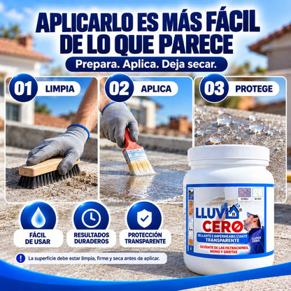 Lluvia Cero - Sellador Impermeabilizante Transparente 3.5L