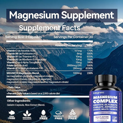 MEGNETA® Magnesio Complex 60 Cápsulas