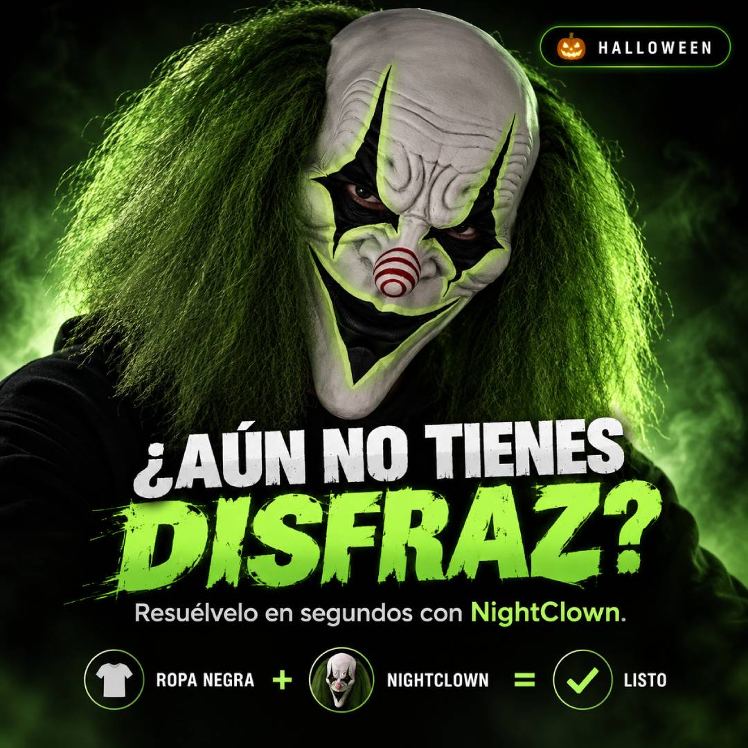 NightClown - Máscara de Payaso de Terror