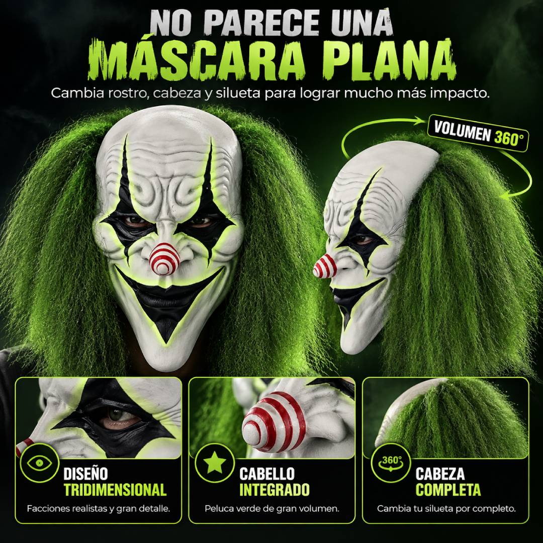 NightClown - Máscara de Payaso de Terror