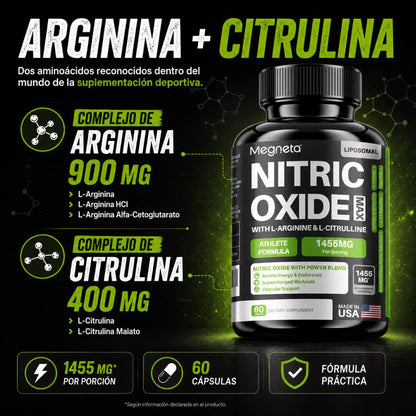 Megneta Oxido Nitrico - L-Arginina + L-Citrulina