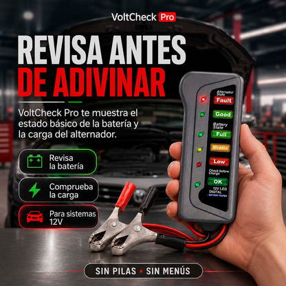 VoltCheck Pro - Probador de Batería y Alternador 12V