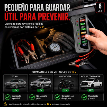 VoltCheck Pro - Probador de Batería y Alternador 12V