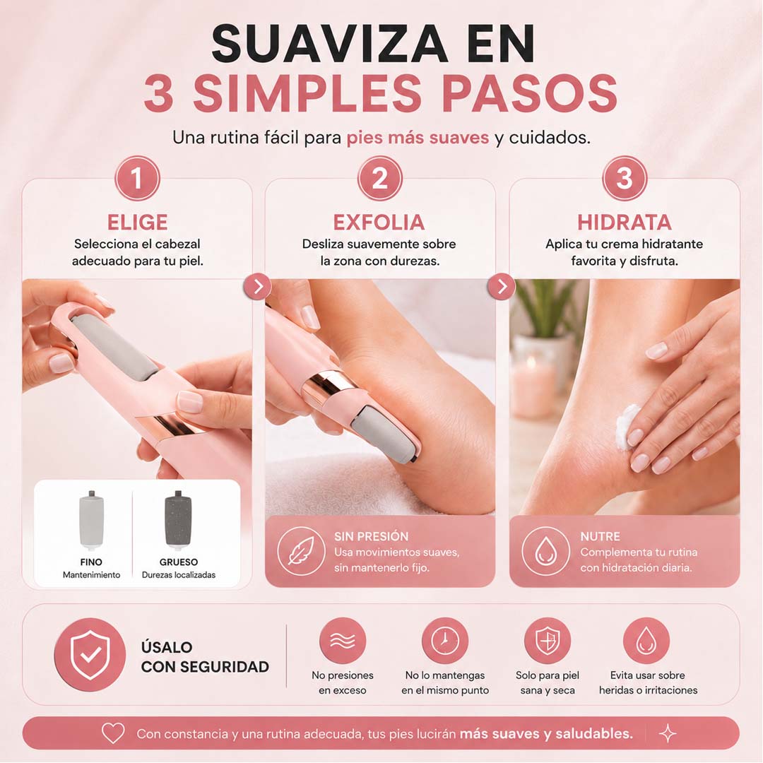 SoftStep Pro – Removedor Eléctrico de Callos Recargable