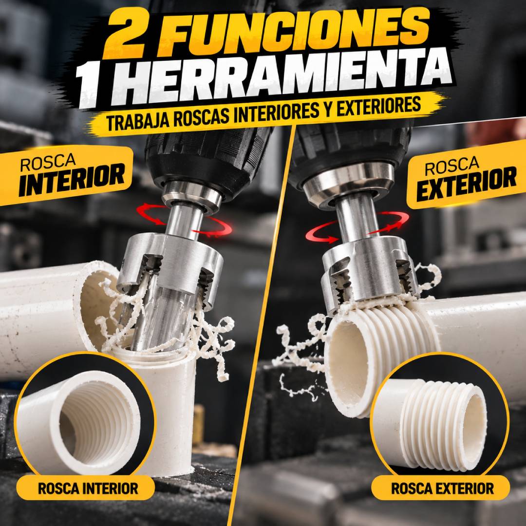 Roscafix PRO - Roscador de Tuberías 3 en 1