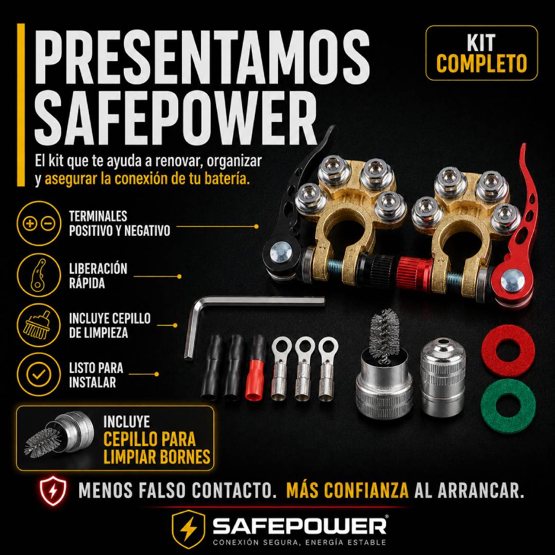SafePower - 2 Pcs Terminales de Batería de Liberación Rápida