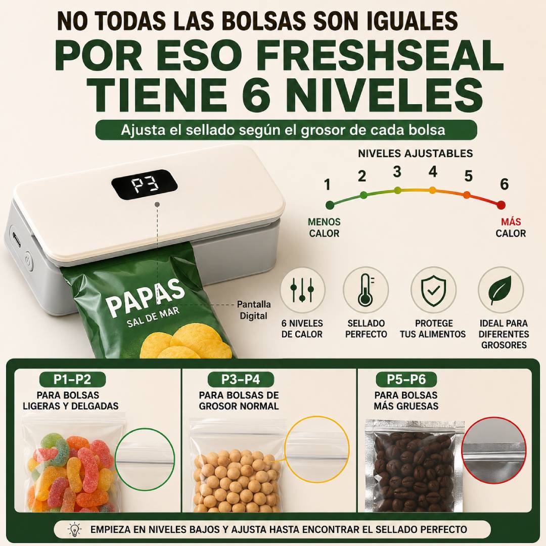 FreshSeal — Selladora Recargable de Bolsas