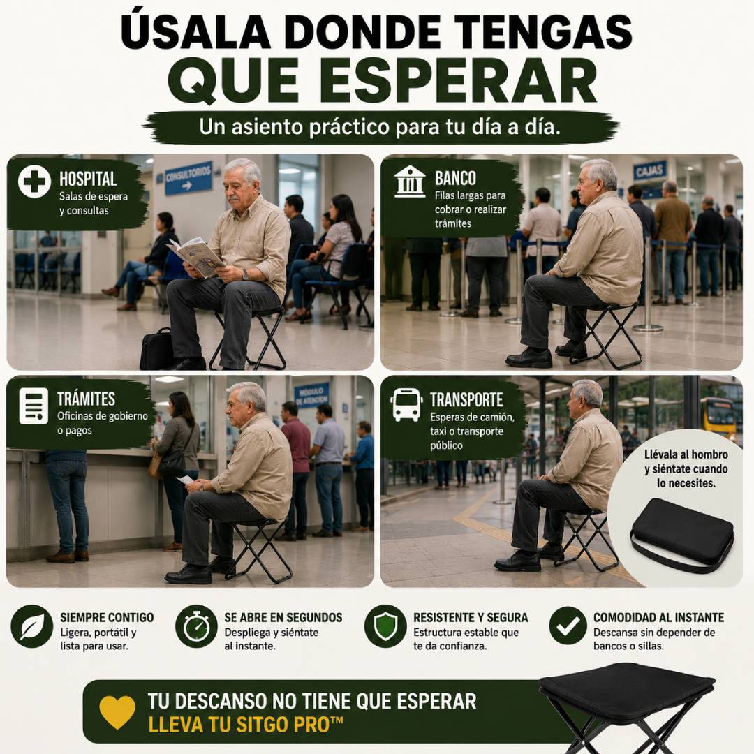 SitGo Pro - Silla Plegable Portátil