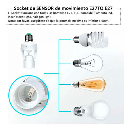 3 Sockets con sensor de movimiento