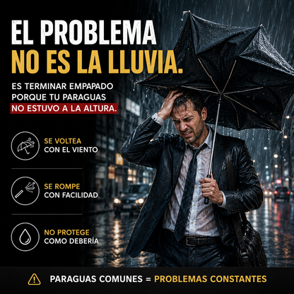 AeroShield Max 360 - Paraguas Protección UV y Antiráfagas