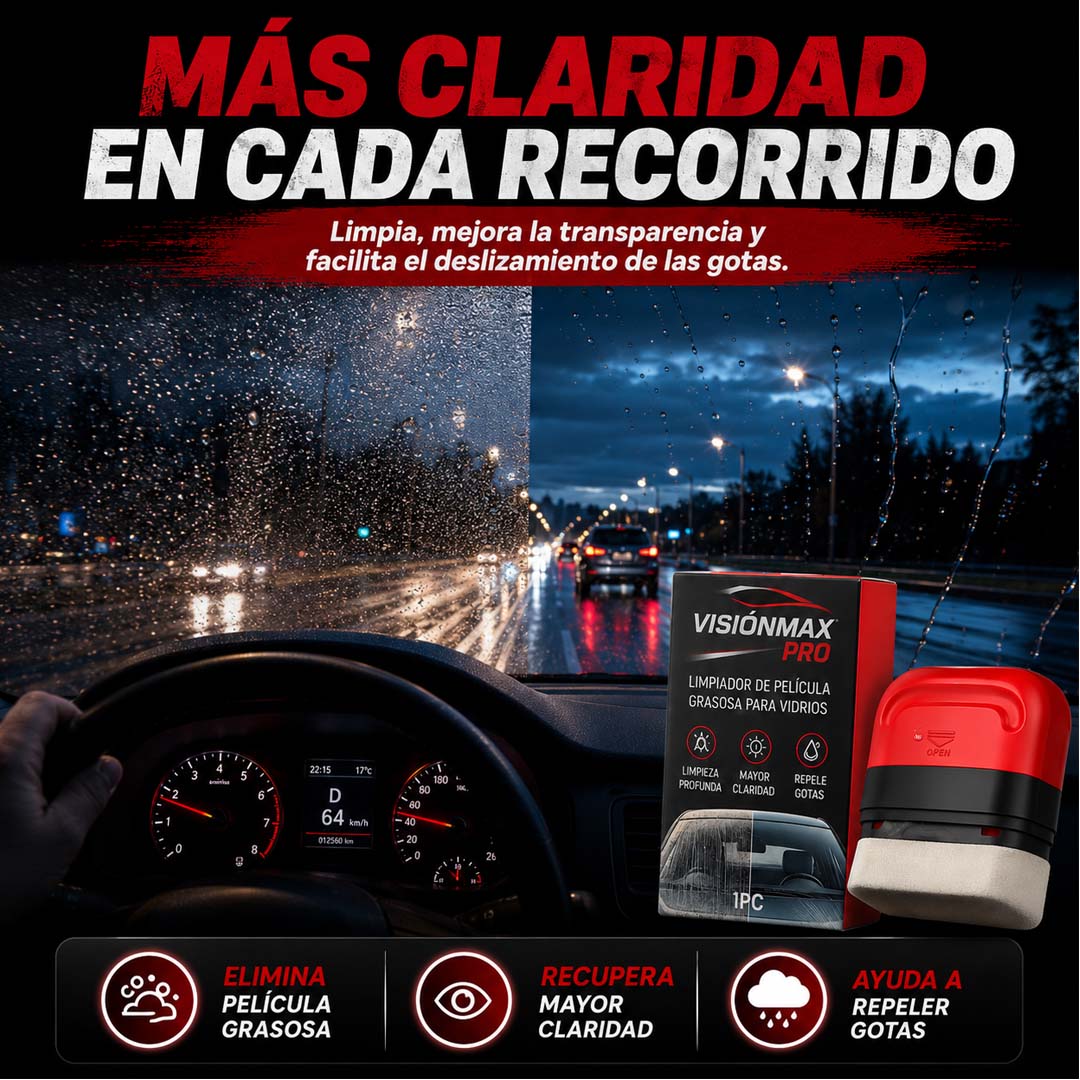 VisionMax Pro - Limpieza profunda para parabrisas