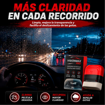 VisionMax Pro - Limpieza profunda para parabrisas