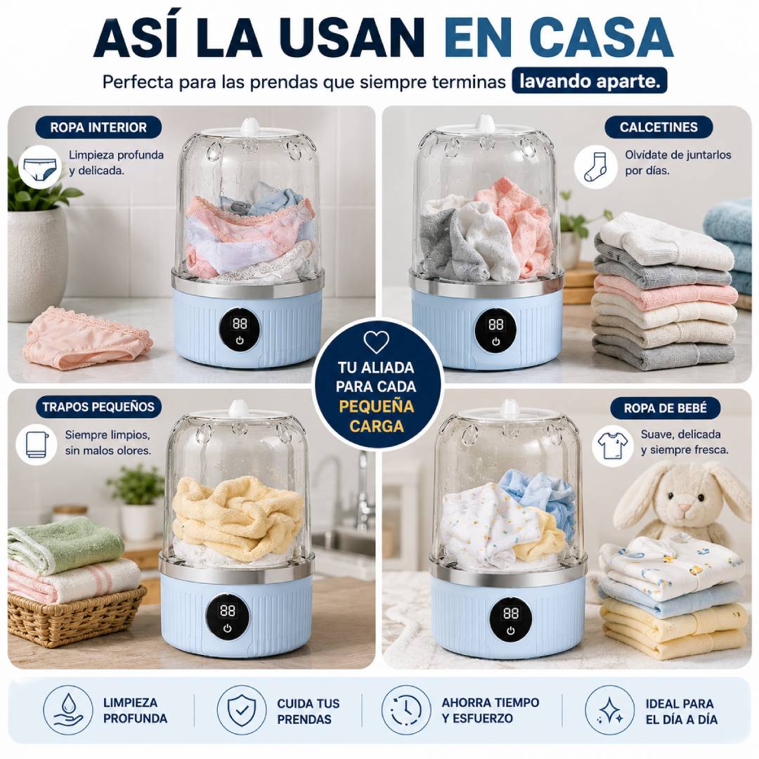 MiniWash Pro - Lavadora Portátil Automática