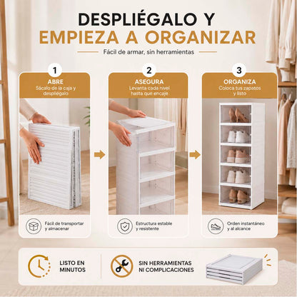 FlexShoes - Zapatera Plegable 6 Niveles